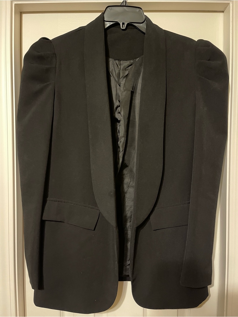 Women's Black Shawl Collar Blazer Jacket